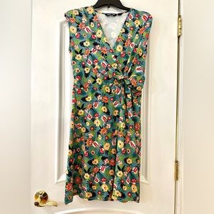 Land’s End Floral V Neck Dress